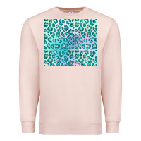 Pale Pink turquoise leopard glitter Premium Sweatshirt - JahusDesignShop