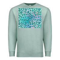 Seafoam turquoise leopard glitter Premium Sweatshirt - JahusDesignShop