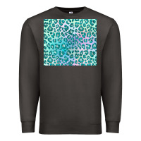 Smoke turquoise leopard glitter Premium Sweatshirt - JahusDesignShop