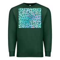 Sports Green turquoise leopard glitter Premium Sweatshirt - JahusDesignShop