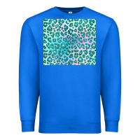 True Royal turquoise leopard glitter Premium Sweatshirt - JahusDesignShop
