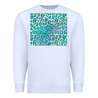 White turquoise leopard glitter Premium Sweatshirt - JahusDesignShop