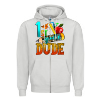 Dove Grey 1st grade dude Zipper Hoodie - texasbilliewilder