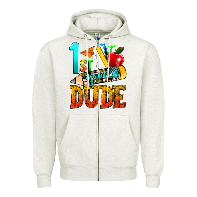 1st Grade Dude Zipper Hoodie by texasbilliewilder | Teevron