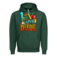Sports Green 1st grade dude Zipper Hoodie - texasbilliewilder