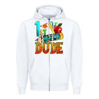 White 1st grade dude Zipper Hoodie - texasbilliewilder