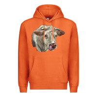 Carrot Charolais Cattle Face Premium Hoodie - LillyAllenDesigns