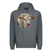 Rock Charolais Cattle Face Premium Hoodie - LillyAllenDesigns