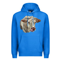 True Royal Charolais Cattle Face Premium Hoodie - LillyAllenDesigns
