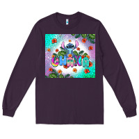 Plum ohana stitch Long Sleeve Tee - AdoDesignShop