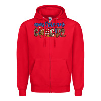 Red american cowgirl Zipper Hoodie - Zillion Design Studio