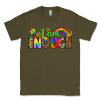 Army Green i am enough Classic Tee - texasbilliewilder