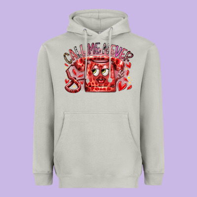 Call Me Never Heavyweight Hoodie Designed By Racoondesign