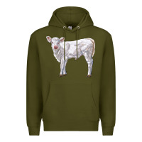 Army Green charolais calf Premium Hoodie - LillyAllenDesigns
