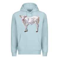 Blue Mist charolais calf Premium Hoodie - LillyAllenDesigns