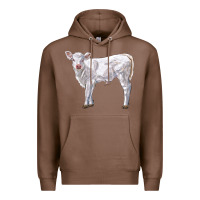 Chestnut charolais calf Premium Hoodie - LillyAllenDesigns
