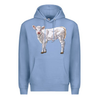 Colony Blue charolais calf Premium Hoodie - LillyAllenDesigns