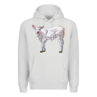 Dove Grey charolais calf Premium Hoodie - LillyAllenDesigns