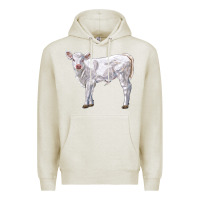 Oatmeal Heather charolais calf Premium Hoodie - LillyAllenDesigns