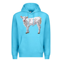 Ocean Blue charolais calf Premium Hoodie - LillyAllenDesigns
