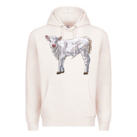 Pale Pink charolais calf Premium Hoodie - LillyAllenDesigns