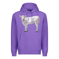 Purple charolais calf Premium Hoodie - LillyAllenDesigns