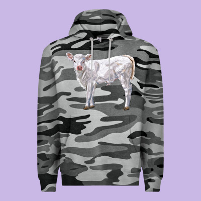 Charolais Calf Premium Hoodie Designed By Lillyallendesigns