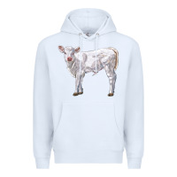 White charolais calf Premium Hoodie - LillyAllenDesigns