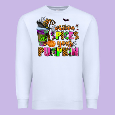 Whatever Spices Your Pumpkin Premium Sweatshirt Designed By Adodesignshop