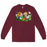 Burgundy Sheep coffee cups Long Sleeve Tee - texasbilliewilder