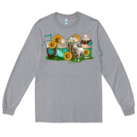 Heather Grey Sheep coffee cups Long Sleeve Tee - texasbilliewilder
