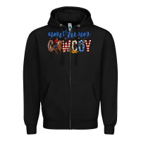 Black American cowboy Zipper Hoodie - Zillion Design Studio