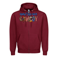 Burgundy American cowboy Zipper Hoodie - Zillion Design Studio