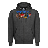 Charcoal Heather American cowboy Zipper Hoodie - Zillion Design Studio