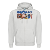 Dove Grey American cowboy Zipper Hoodie - Zillion Design Studio
