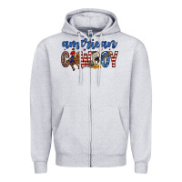 Heather Grey American cowboy Zipper Hoodie - Zillion Design Studio