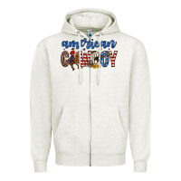 Oatmeal Heather American cowboy Zipper Hoodie - Zillion Design Studio