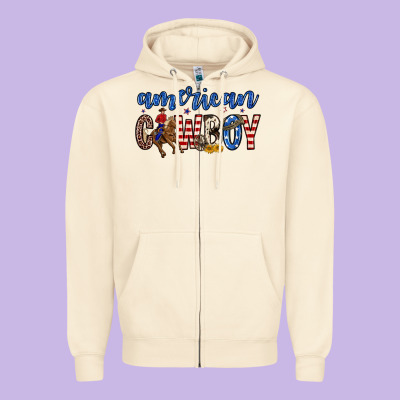 American Cowboy Zipper Hoodie Designed By Zillion Design Studio