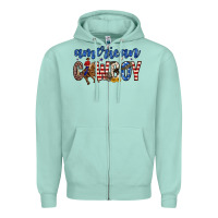 Seafoam American cowboy Zipper Hoodie - Zillion Design Studio