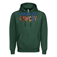 Sports Green American cowboy Zipper Hoodie - Zillion Design Studio