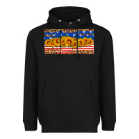 Black usa flag sunflowers license plate Heavyweight Hoodie - HRA Design Shop