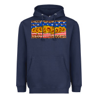 Navy usa flag sunflowers license plate Heavyweight Hoodie - HRA Design Shop