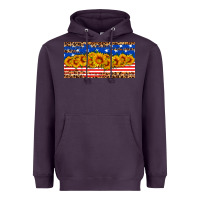 Plum usa flag sunflowers license plate Heavyweight Hoodie - HRA Design Shop