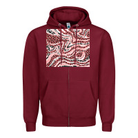 Burgundy pinky leopard and cowhide valentine's day Zipper Hoodie - RanaPortraitStore