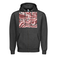 Charcoal Heather pinky leopard and cowhide valentine's day Zipper Hoodie - RanaPortraitStore