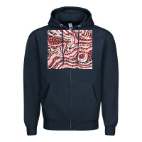 Navy pinky leopard and cowhide valentine's day Zipper Hoodie - RanaPortraitStore