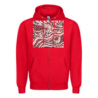 Red pinky leopard and cowhide valentine's day Zipper Hoodie - RanaPortraitStore