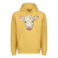 Antique Gold charolais calf face Premium Hoodie - LillyAllenDesigns