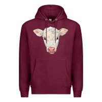 Burgundy charolais calf face Premium Hoodie - LillyAllenDesigns
