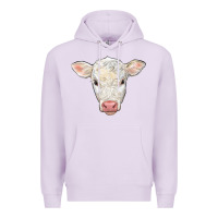 Lilac charolais calf face Premium Hoodie - LillyAllenDesigns